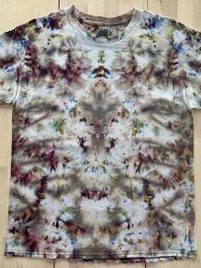 Gildan Unisex Antique/Vintage Cosmic Crumple Scrunch Tie Dye T-Shirt size Medium